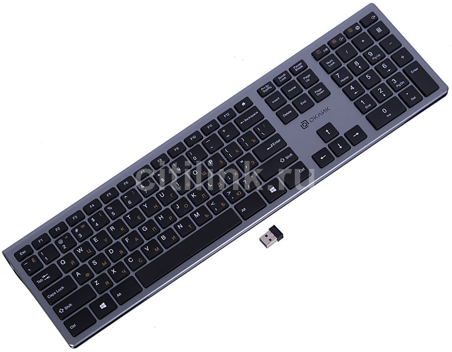 Клавиатура Oklick 890S, серый - купить в Ситилинк | 1196549