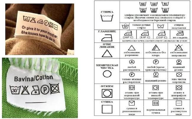 Знаки на одежде для стирки, глажки, сушки - как правильно расшифровывать и для чего нужен ласкуток